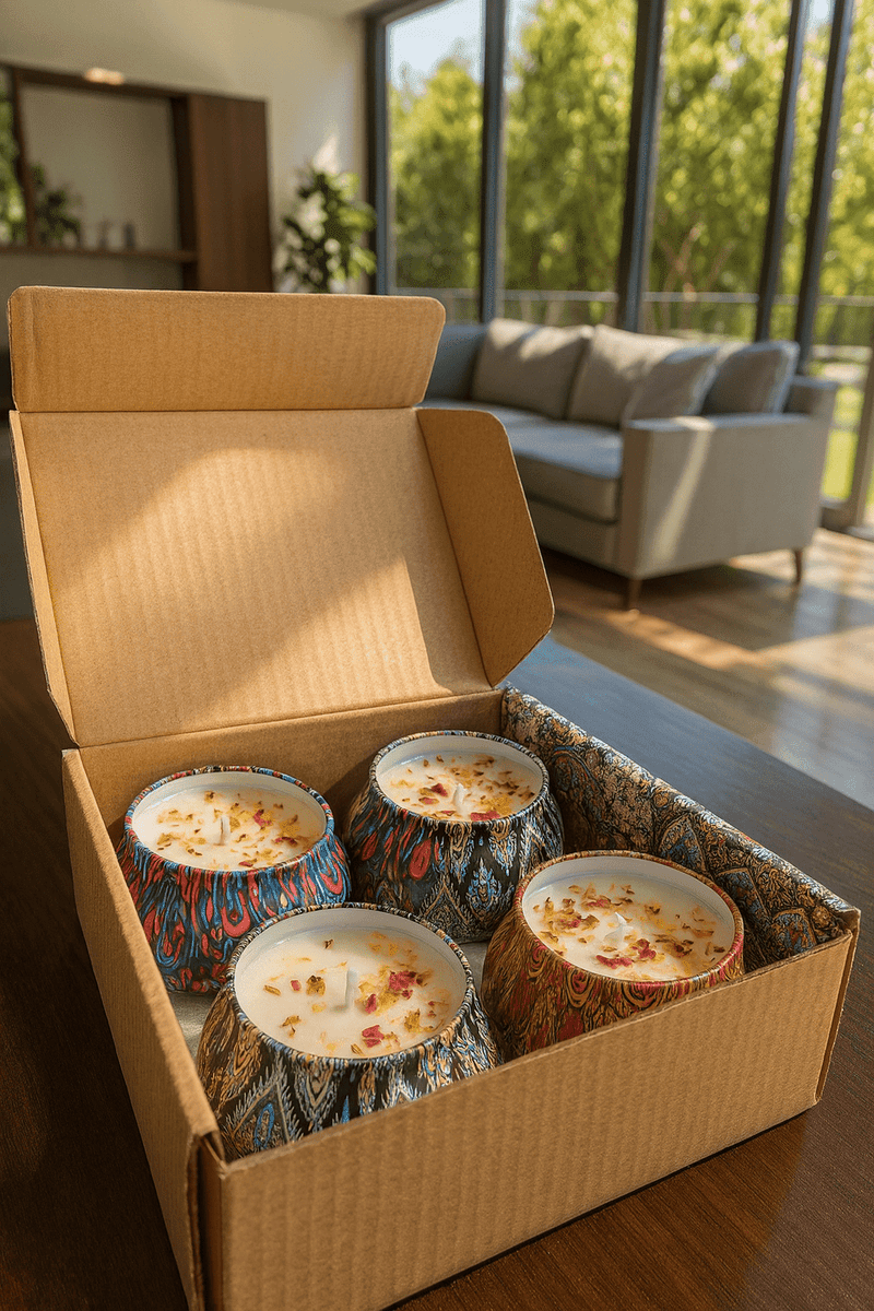 Decorative Floral Scented Tin Candles - Nova Gulf
