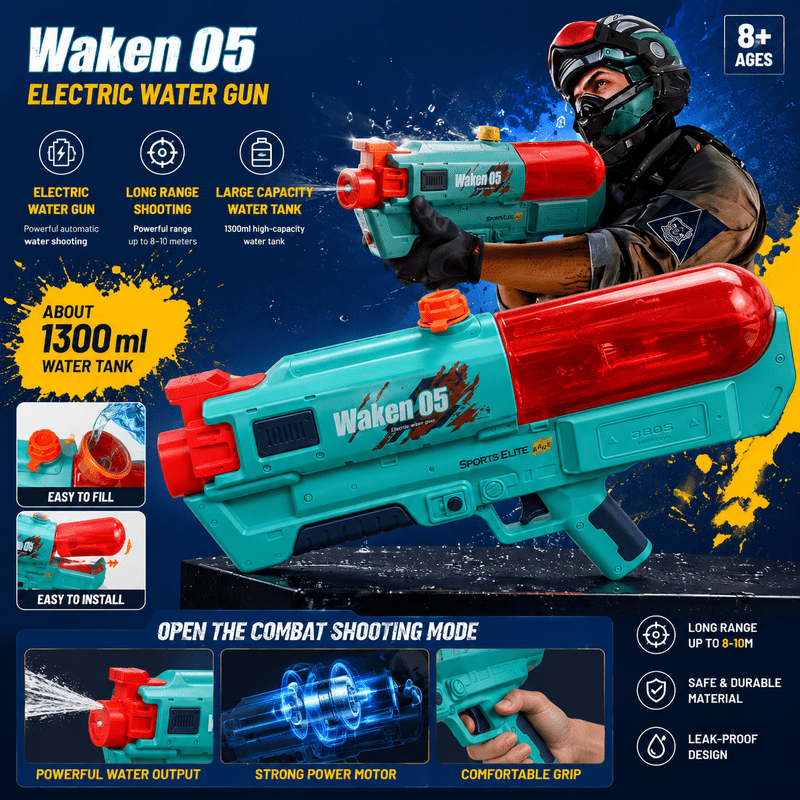 Tiger Shark Electric Water Gun - Nova Gulf